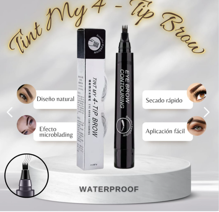 Delineador De Cejas 4 Puntas Tinta Sem