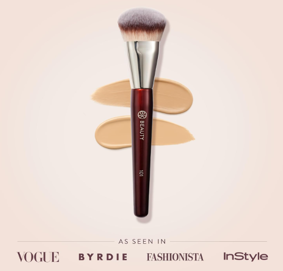 Brocha de maquillaje para base contorneada 101