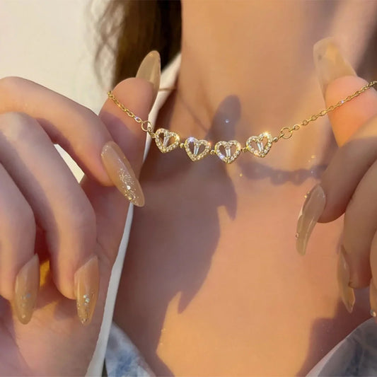 Collar Trebol De Corazones